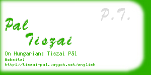 pal tiszai business card